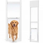 No-Cut Adjustable Dog Door for Sliding Glass Doors – Fits 68.9"–92.5" Height