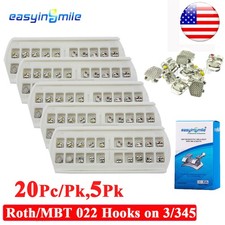 5boxes Dental Orthodontic Metal brackets Mini Braces Roth/MBT.022 Hooks 3/345