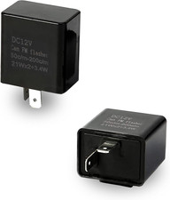 Pack-2 LED Flasher Relay, 12V Speed Adjustable Hazard Warn Flash Relay, Replacem
