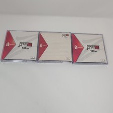 LOT of 3 IOMEGA ZIP 100 MB DISKS for PC w/ PLASTIC CASES
