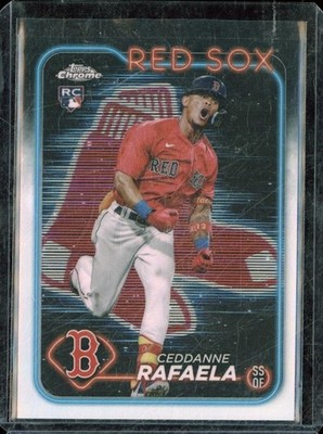 2024 Topps Chrome CEDDANE RAFAELA RC Rookie Lightboard Logo Board Red Sox DFB2