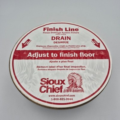 Sioux Chief 832-4HNR Finish Fixture for Adjustable Floor Drain PVC Round 6-1/2 