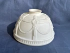 Frosted Milk Glass White Lamp Shade 2 1/4" Fitter Antique Torcherie