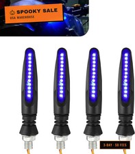 4 PCS Motorcycle Turn Signal Lights, 12V Flowing Sequential LED Indicator Lights