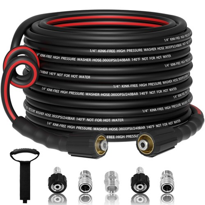 #ad Flexible 1 4quot; Pressure Washer Hose 50FT3600PSI Kink Resistant Power Washer R... $51.03