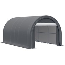 Outsunny 10 X 16 Carport Storage Tent Anti-uv Pe Portable Garage Gray