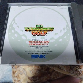 NEOGEO  CD CDZ  Big Tournament Golf - neo turf masters SNK NEO GEO SPINE CARD