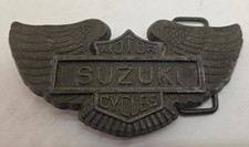 Vintage Suzuki Motorcycle Belt Buckle