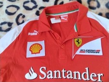 Mens Puma Scuderia Ferrari Santander Shell Polo Shirt Large
