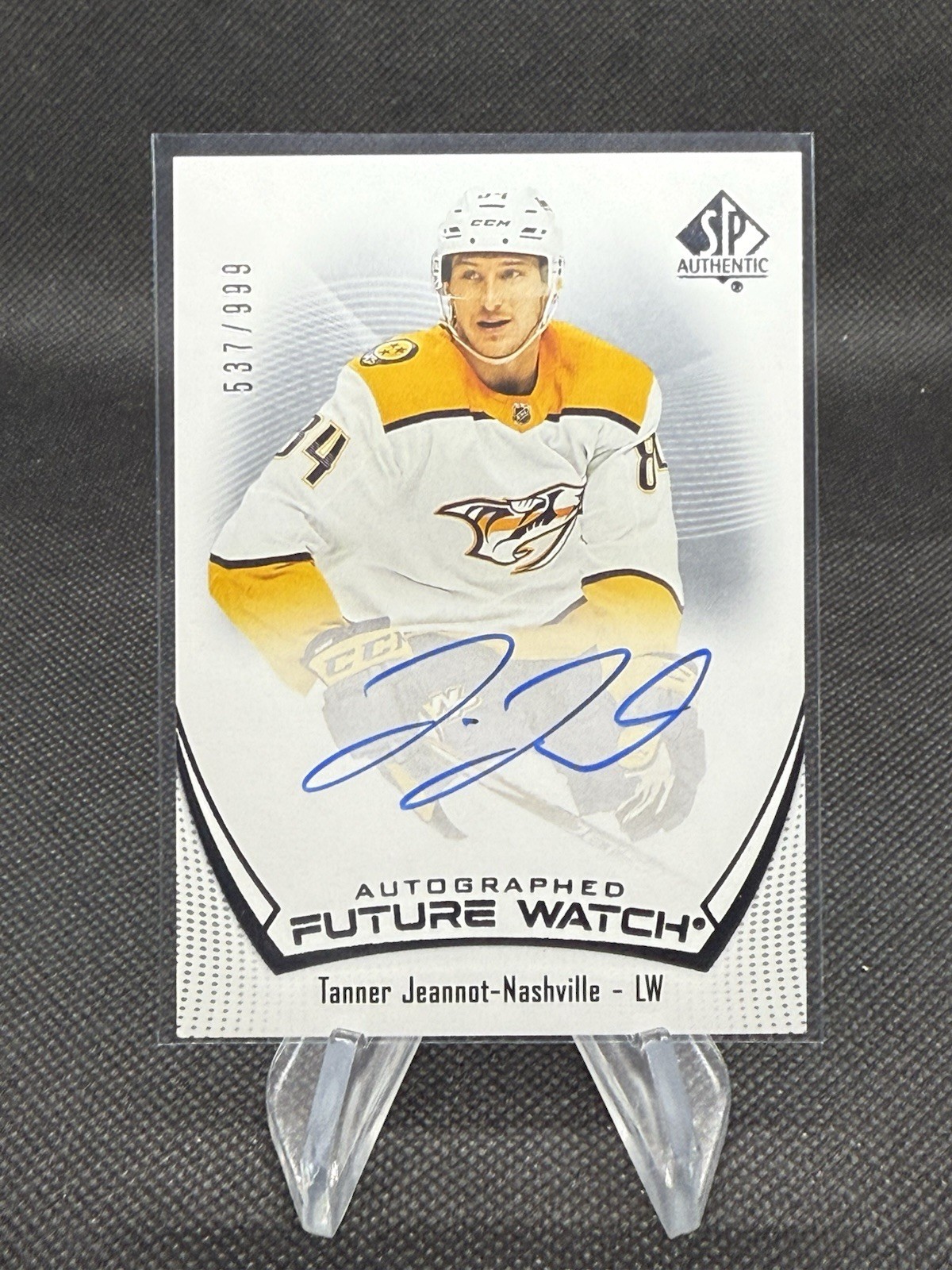 2021-22 SP Authentic Tanner Jeannot Future Watch Autographed Rookie Auto /999