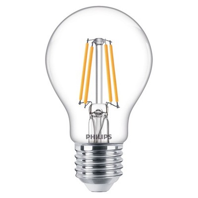 Philips LED Filament A60 Birne 4,5W = 40W E27 klar 470lm warmweiß 2700K DIMMBAR
