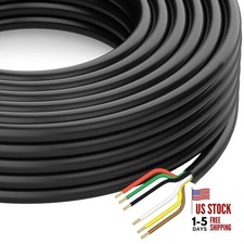 50 Foot Heavy Duty 14AWG 6 Way Round Conductor Wiring RV Trailer 50 ft 6 WAY