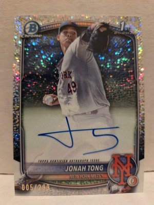 Jonah Tong 2026 Bowman Chrome Speckle Refractor Auto /299 1st Prospect Rookie