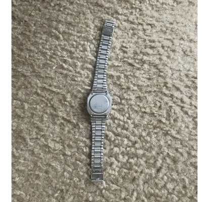Casio Digital Quartz LCD Watch Stainless Steel Silver Bracelet Rectangle