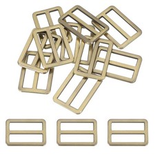 10 Pcs Metal Tri-glide Slide Buckle, 32mm Slider Strap Fastener, Bronze