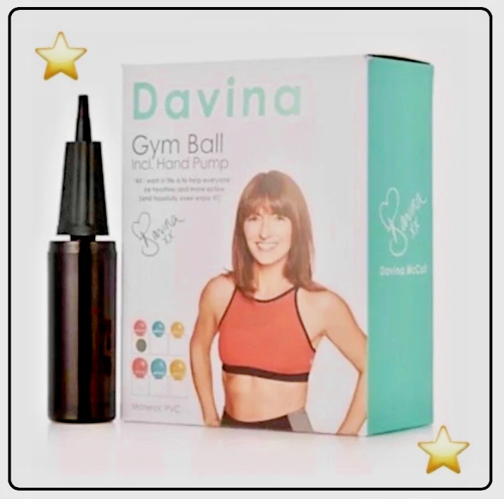 ⭐Moms Deal⭐Genuine⭐Davina McCall⭐Exercise Gym Yoga Swiss Fit Ball⭐Hand Pump 65cm - Image 2 of 4