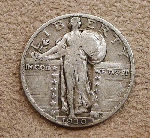 1930-P Standing Liberty Quarter Silver Coin