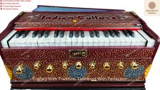 Handpainted Indian Cultura 9 Stoppper 42 Keys Multi Bellow Standard Harmonium