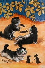 Louis William Wain: Kittens and Mice's Playtime Archival Quality Fine Art Print