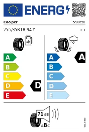 Cooper Zeon CS 8 XL DOT21 255/35 R18 94Y Sommerreifen - Bild 3 von 3