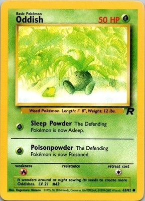 Pokémon TCG Oddish Common Regular Team Rocket