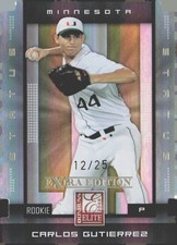 2008 Elite Extra Edition #109 Carlos Gutierrez Signature Aspirations #/25