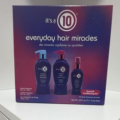 It's a 10 Everyday Hair Miracles Kit Shampoo Conditioner Leave-In Set