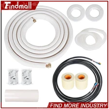 Findmall 1/4 - 3/8Dia. Three Length Options For Mini Split Heat Pump Systems Kit