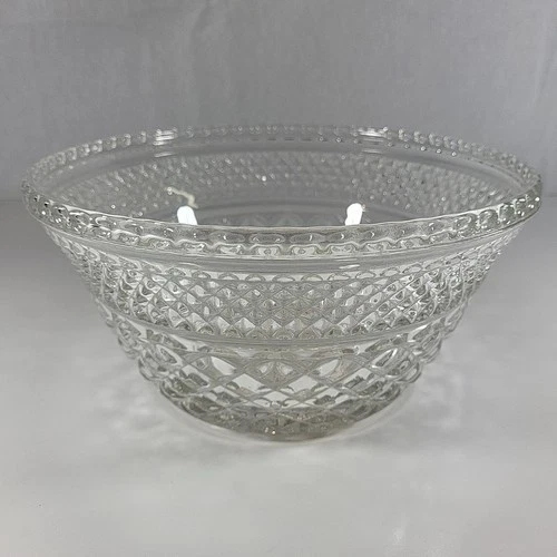 VINTAGE ANCHOR HOCKING Wexford Punch/Salad Bowl 9.5" 1960s