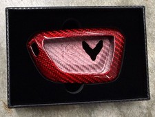 Red Real Glass Fiber Corvette C8 Key Fob Cover Carbon Chevrolet 2020-2026