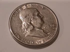 1960 D FRANKLIN HALF DOLLAR 50C US COIN IN CLEAR CAPSULE CIRCULATED 90% SILVER