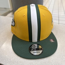 NUEVO CON ETIQUETAS New Era Amarillo Green Bay Packers NFL Casco 9FIFTY Snapback Gorra Gorra OSFM🧀🏈
