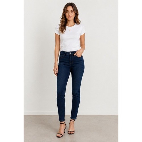 Helmut Lang Womens Dark Indigo Skinny Jeans Made in USA Size 25 Slim Fit Denim