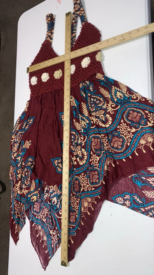 Camiseta sin mangas Y2k 90s para mujer Borgoña Crochet Floral Tejido Babydoll Coqueta Cami S Foto 4 de 4