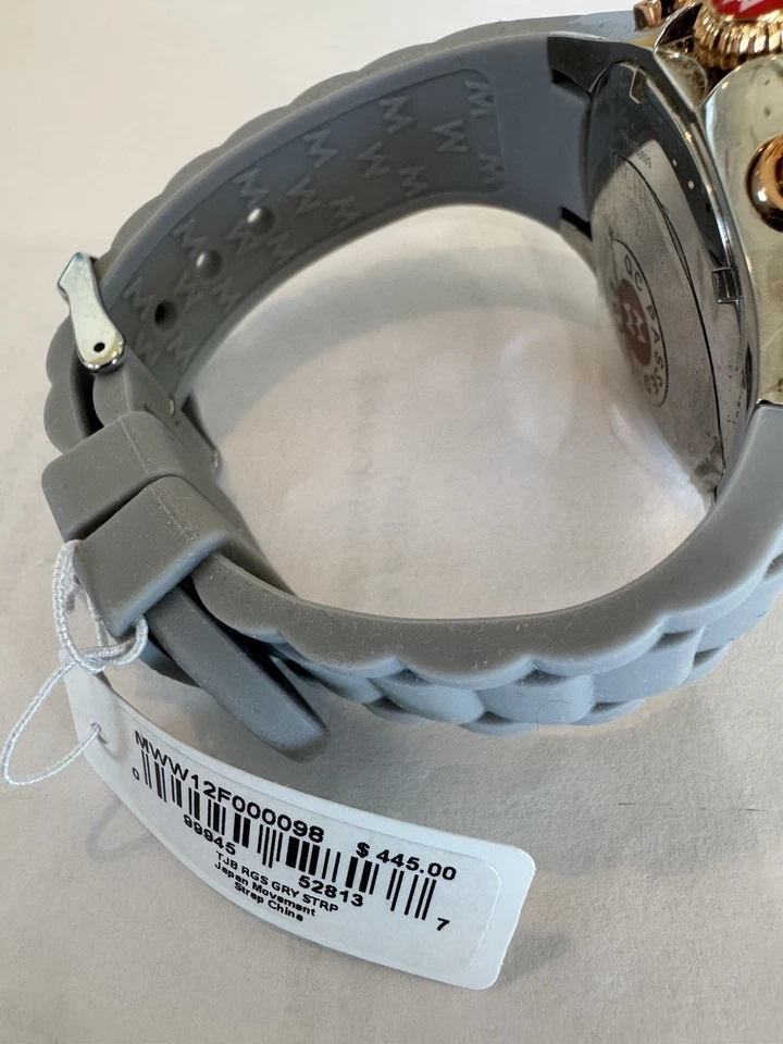 NEW Michele Jelly Bean Large Tahitian Rose Gold Silver Grey Watch MWW12F000098 - Image 3 of 4