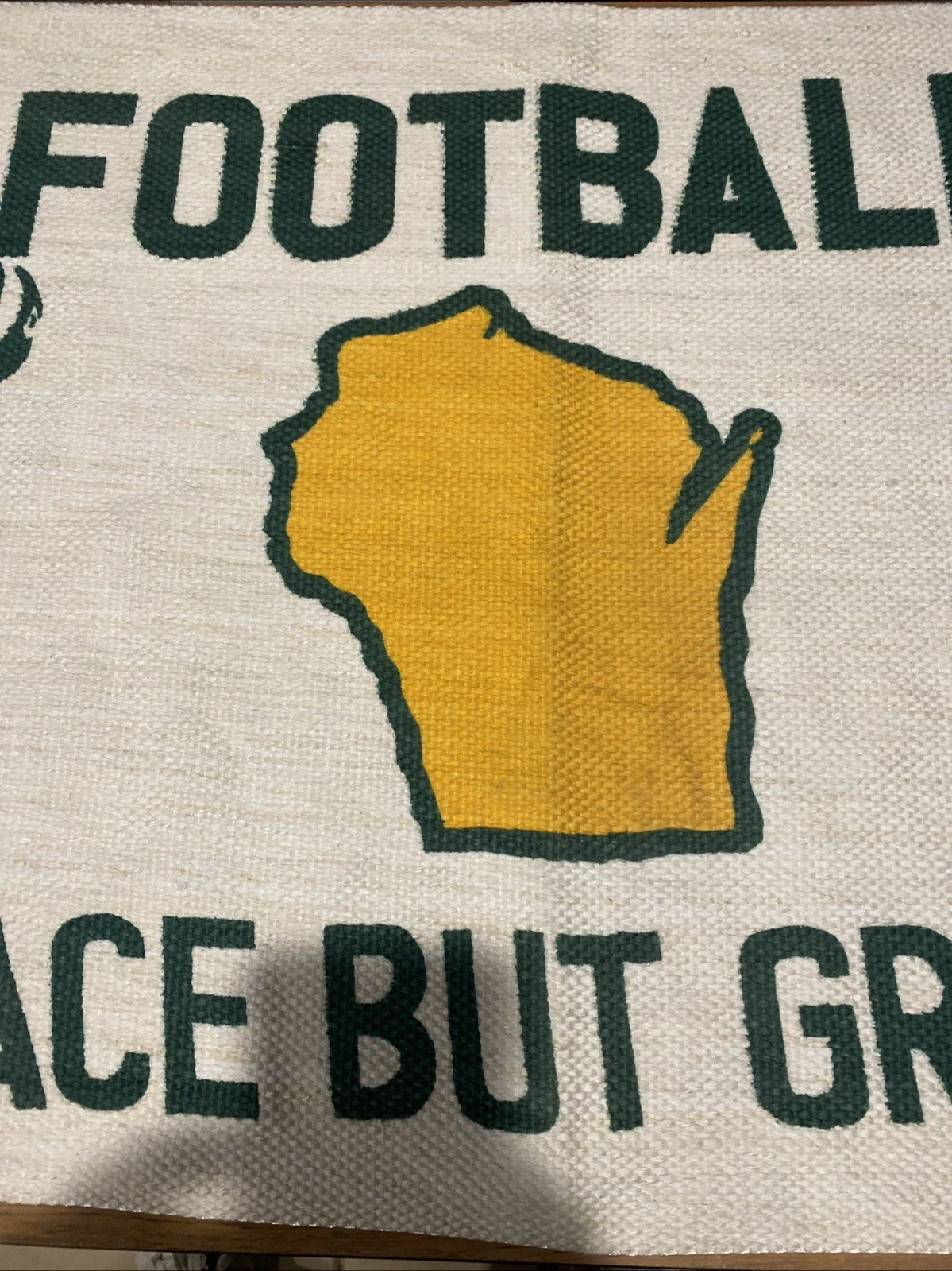 Circa 1960s Green Bay Packers Area Rug/Doormat
