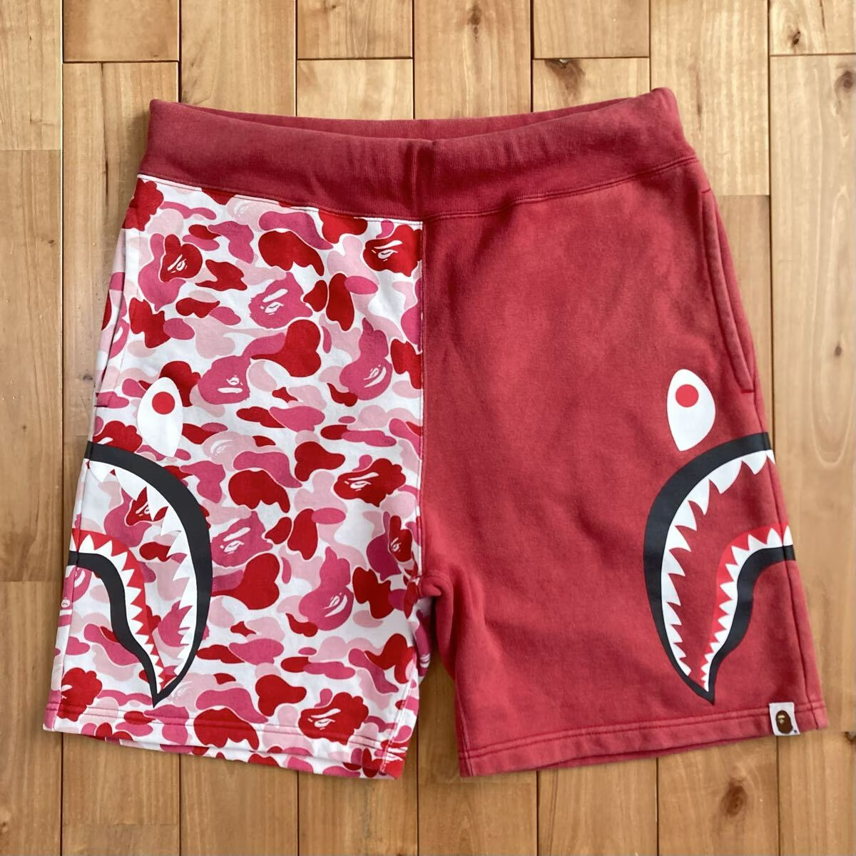 BAPE Side Shark sweat shorts ABC CAMO PINK A Bathing Ape Size M | eBay