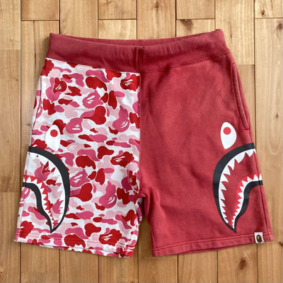BAPE Side Shark sweat shorts ABC CAMO PINK A Bathing Ape Size M | eBay