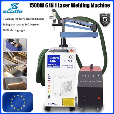 1500W 6 in1 Laser Welding Cutting Cleaning Machine Laser Battery Welding Machine