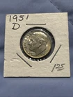 1951 Roosevelt D Dime 10c BU Uncirculated Mint State 90% Silver