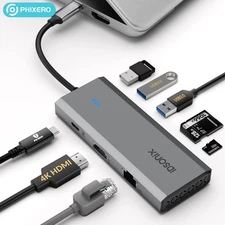 10/5-in-1 USB C USB 3.0 Hub Multiport Adapter Docking Station 4K HDMI 100W