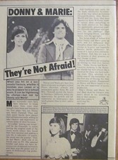 Donny and Marie Osmond, Full Page Vintage Clipping, Osmonds Brothers