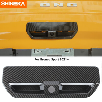 1x Rear Tailgate Door Handle Cover Trim for Ford Bronco Sport 2021+ Carbon Fiber