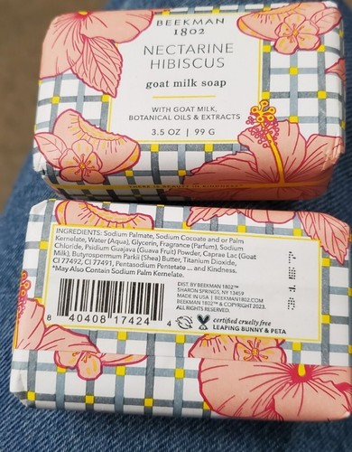 2 Beekman 1802 Goat Milk Soap - Nectarine Hibiscus - 3.5 Oz each- SHIPS FREE - Picture 2 of 2