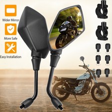 8mm 10mm Motorcycle Rear View Mirrors Motorbike Handlebar Mirrors Side Mirror 2x