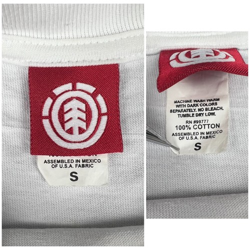 Element Shirt Mens Small S White Blue Black Skateboarding Logo Vintage Y2K Tee 1 - Picture 3 of 8