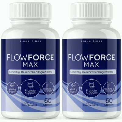 (2 Pack) FlowForce Max All-Natural Dietary Supplement to Improve Strength