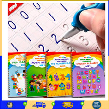 Grooved Learn to Write Workbook for kids Ages 3-5 Reusable Magic Practice Cop...