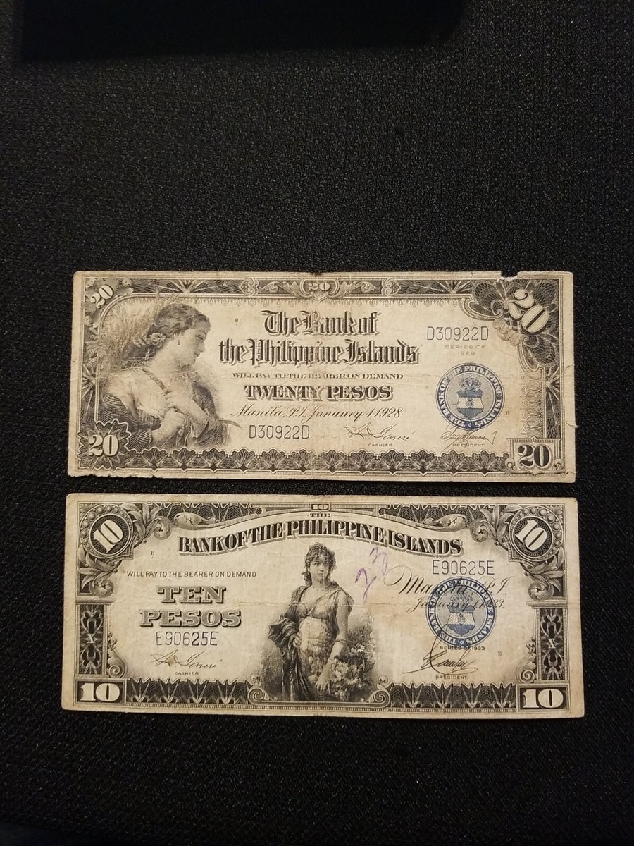 アメリカ領フィリピン　１０ペソ紙幣　１９３３年 アメリカ領フィリピン 10ペソ紙幣 1933年