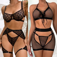 Women's Sexy Lingerie Babydoll Sleepwear Underwear G-String Lace Nightwear Dress